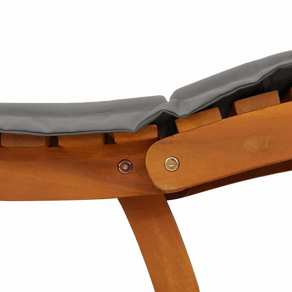Ligbed met kussen 2 pcs Grijs Massief Acaciahout is nu te koop bij PeponiXL, paradijselijk wonen!