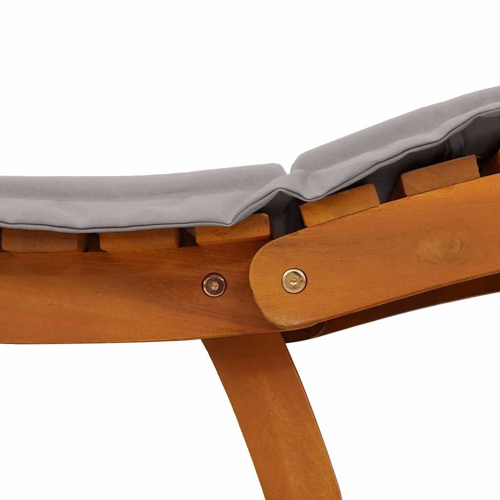 Ligbed met kussen 2 pcs Taupe Massief Acaciahout is nu te koop bij PeponiXL, paradijselijk wonen!