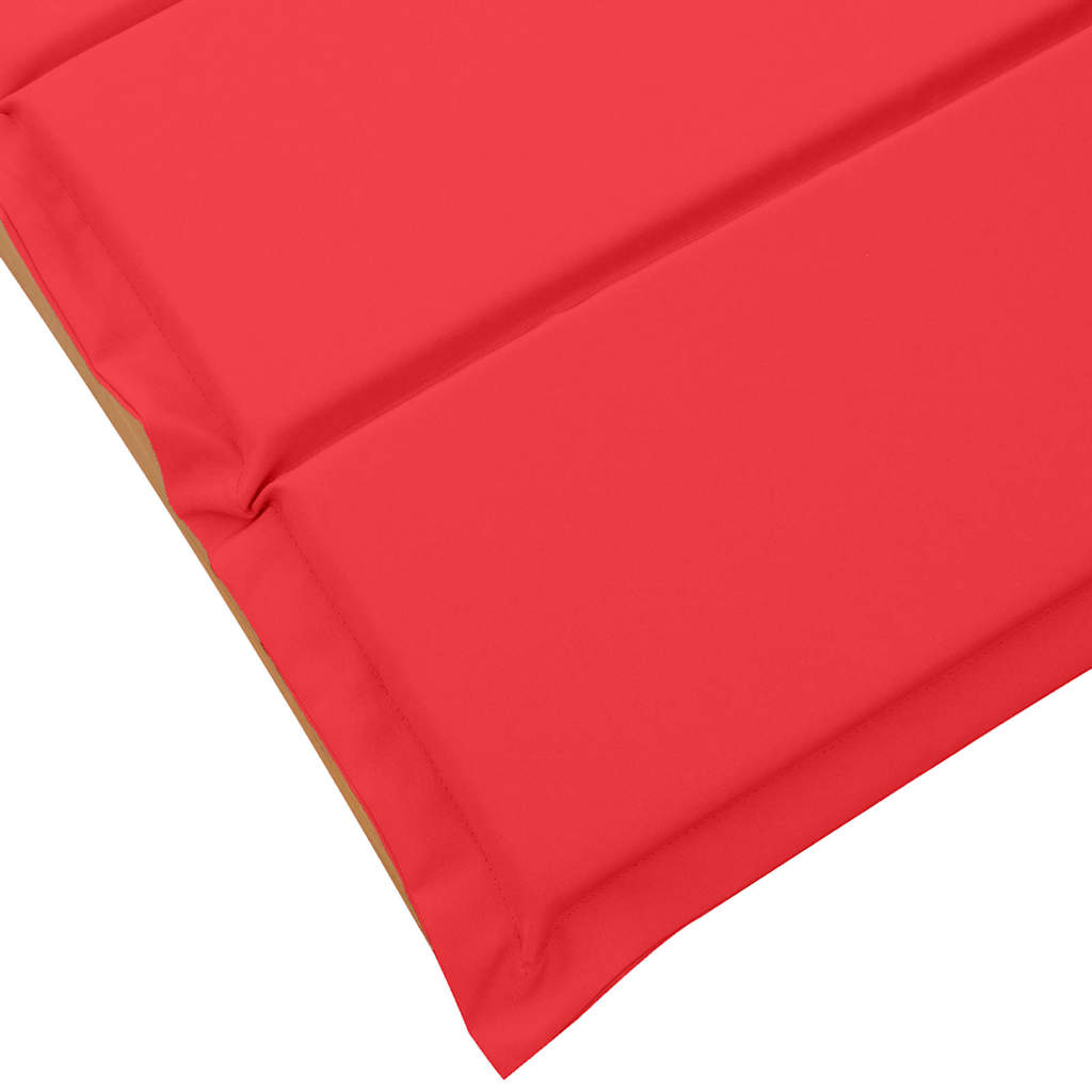 Ligbed met kussen 2 pcs Rood Massief Acaciahout is nu te koop bij PeponiXL, paradijselijk wonen!