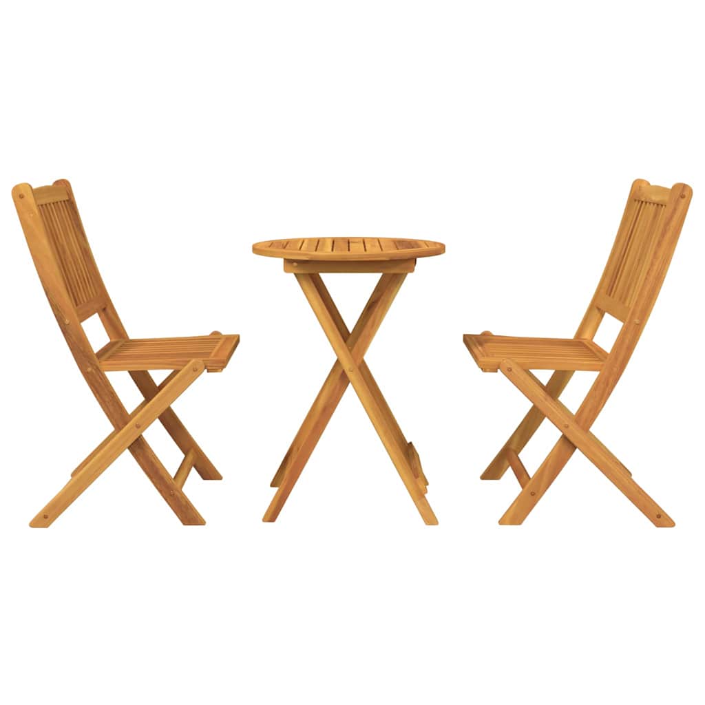 Tuin Bistro Set 3 pcs Bruin Massief Acaciahout is nu te koop bij PeponiXL, paradijselijk wonen!