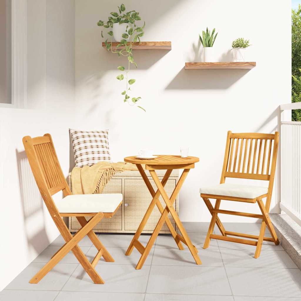 Tuin Bistro Set 3 pcs Bruin Massief Acaciahout is nu te koop bij PeponiXL, paradijselijk wonen!