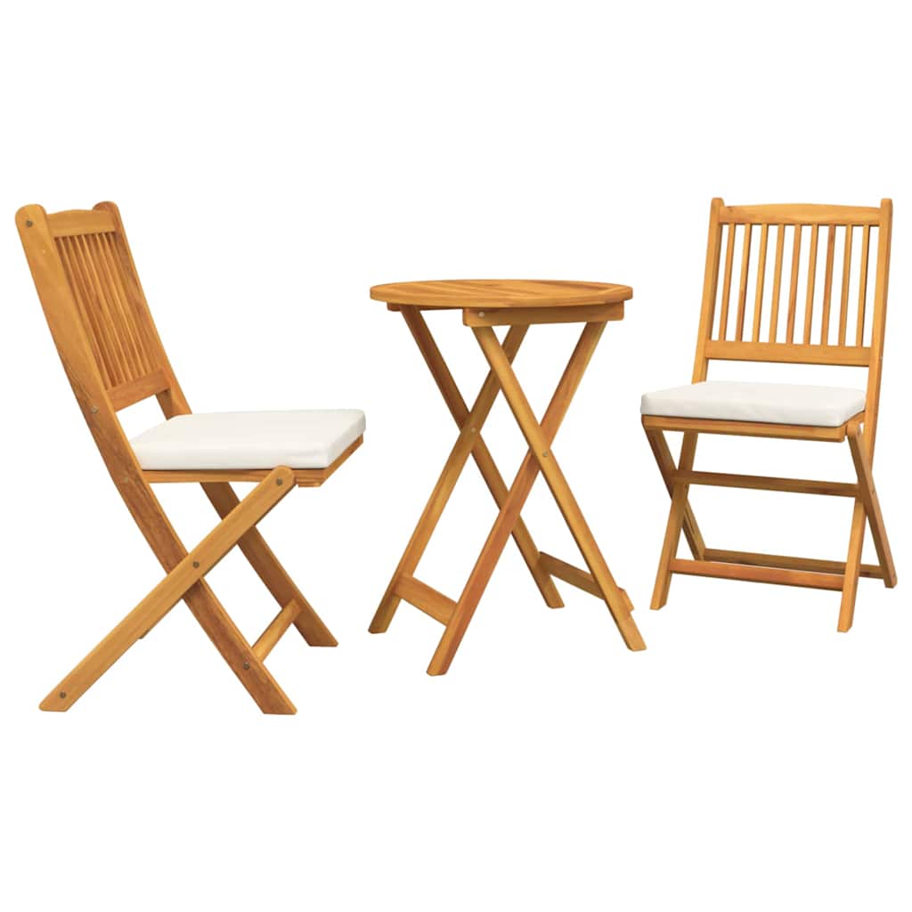 Tuin Bistro Set 3 pcs Bruin Massief Acaciahout is nu te koop bij PeponiXL, paradijselijk wonen!