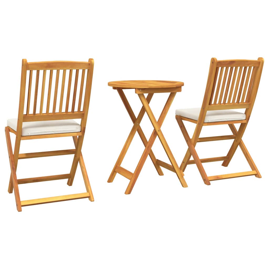 Tuin Bistro Set 3 pcs Bruin Massief Acaciahout is nu te koop bij PeponiXL, paradijselijk wonen!