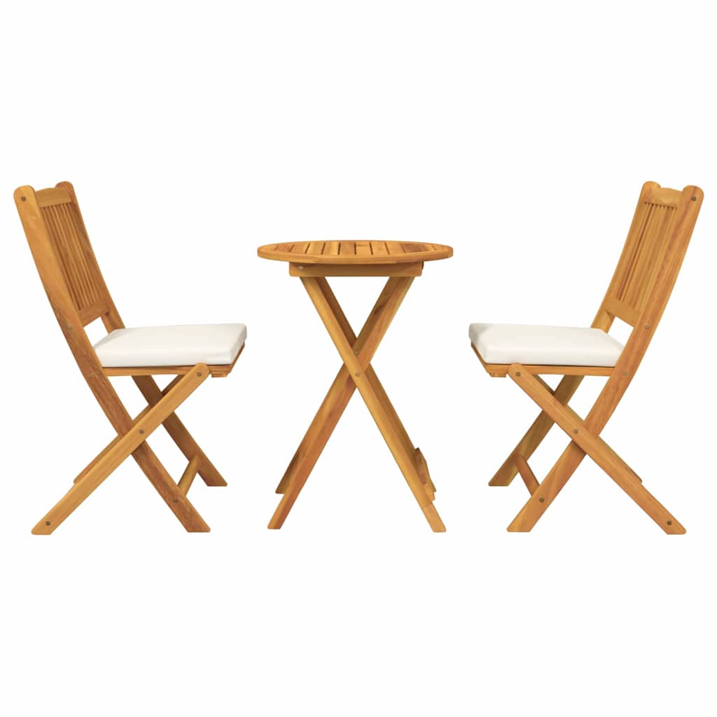 Tuin Bistro Set 3 pcs Bruin Massief Acaciahout is nu te koop bij PeponiXL, paradijselijk wonen!