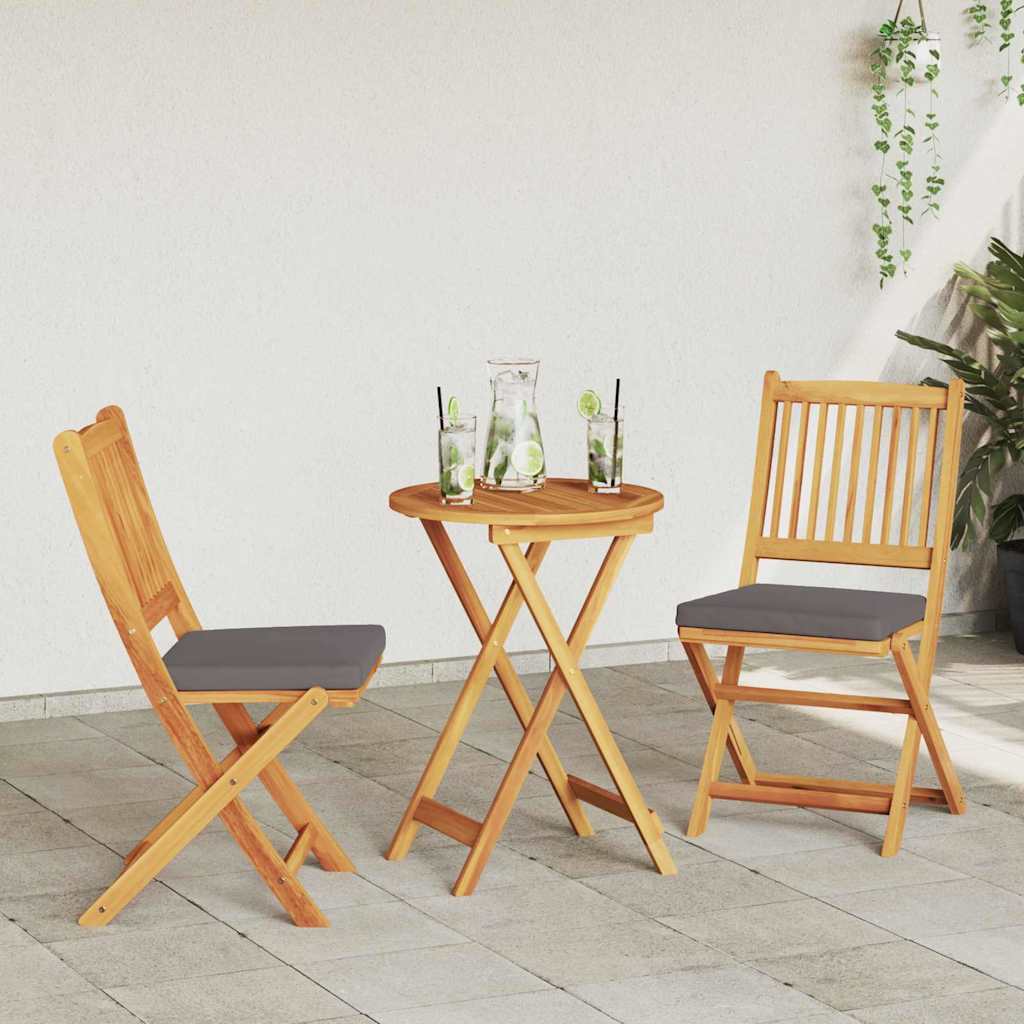 Tuin Bistro Set 3 pcs Bruin Massief Acaciahout is nu te koop bij PeponiXL, paradijselijk wonen!