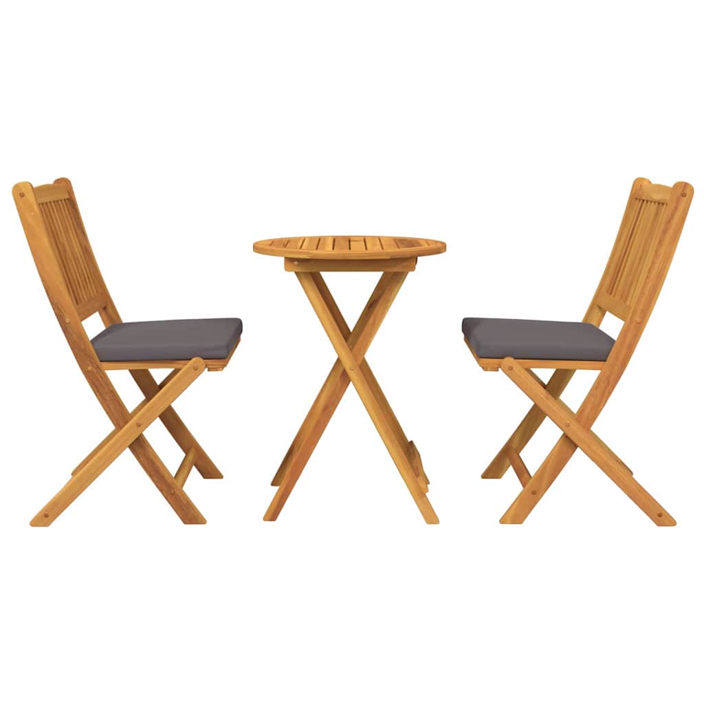 Tuin Bistro Set 3 pcs Bruin Massief Acaciahout is nu te koop bij PeponiXL, paradijselijk wonen!