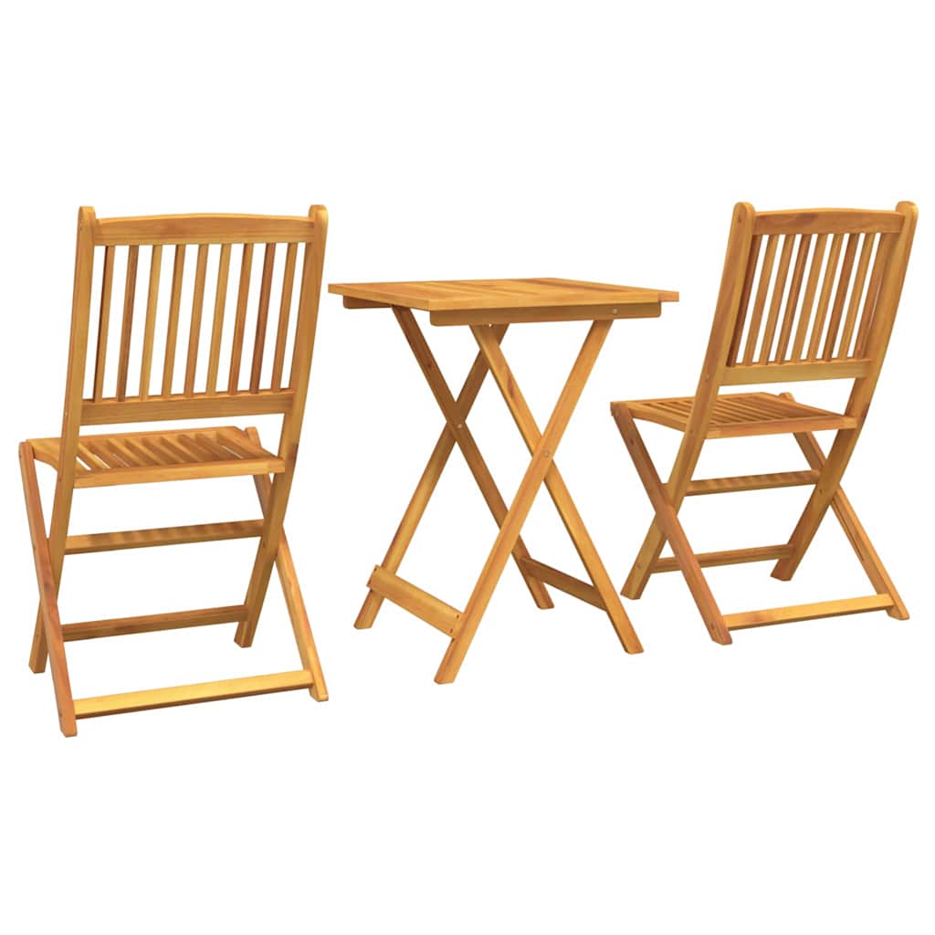 Tuin Bistro Set 3 pcs Bruin Massief Acaciahout is nu te koop bij PeponiXL, paradijselijk wonen!
