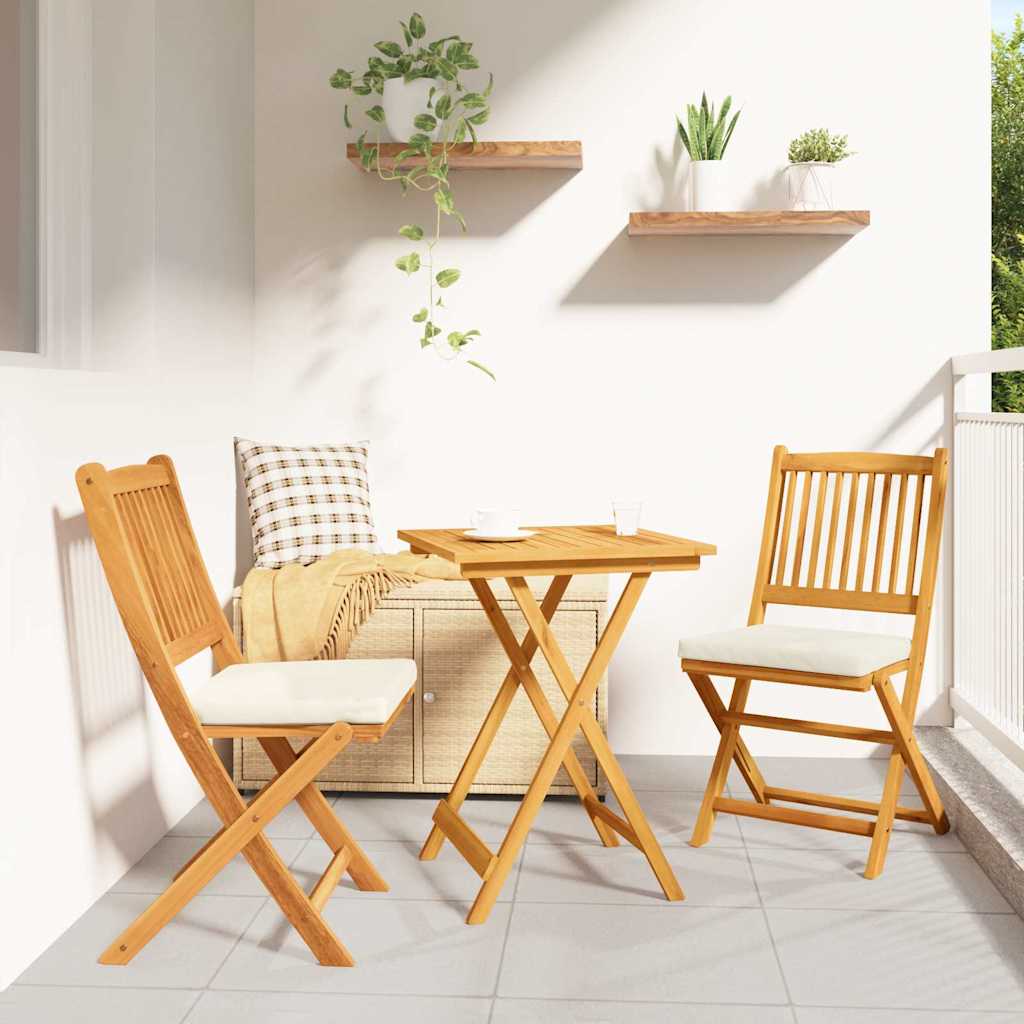 Tuin Bistro Set 3 pcs Bruin Massief Acaciahout is nu te koop bij PeponiXL, paradijselijk wonen!