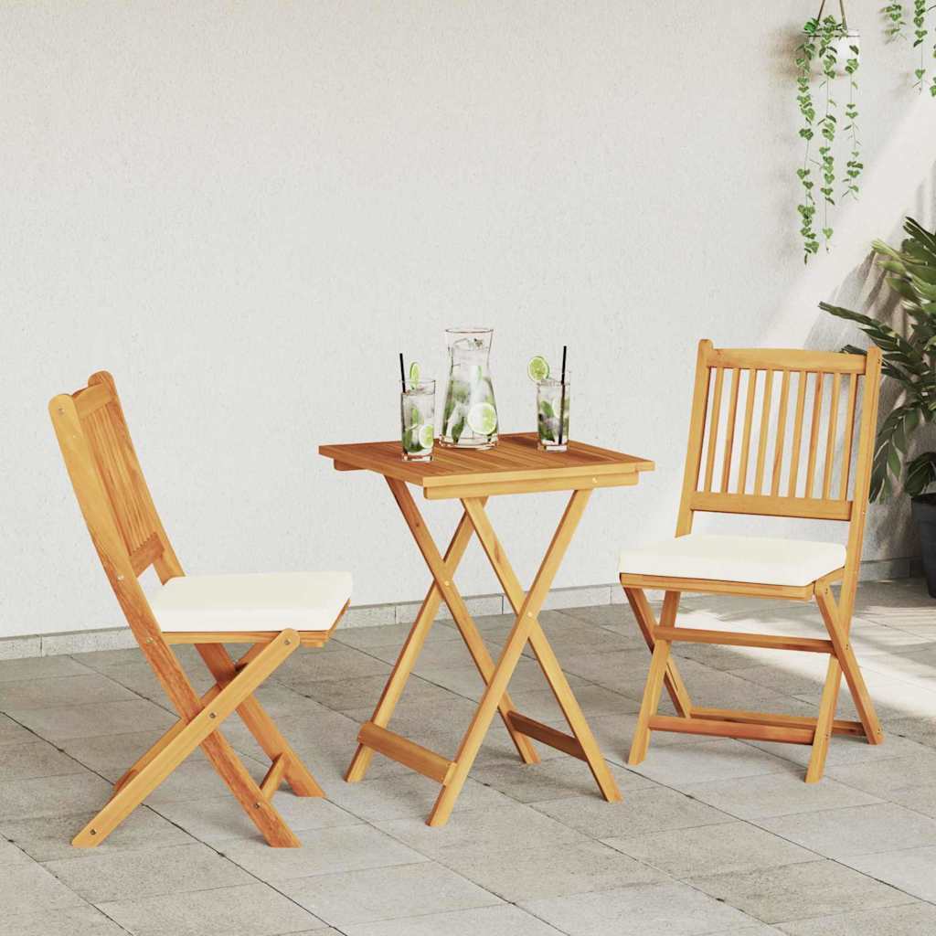 Tuin Bistro Set 3 pcs Bruin Massief Acaciahout is nu te koop bij PeponiXL, paradijselijk wonen!