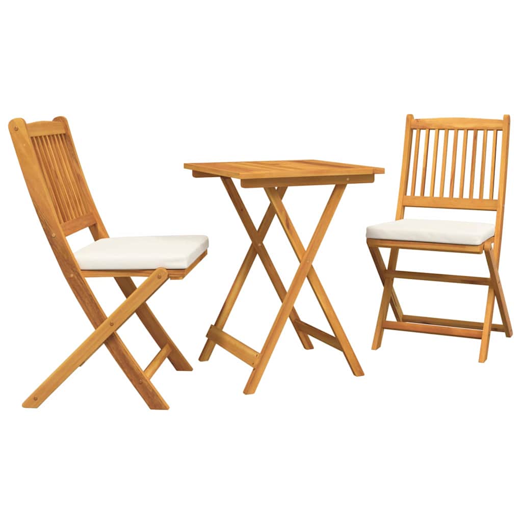 Tuin Bistro Set 3 pcs Bruin Massief Acaciahout is nu te koop bij PeponiXL, paradijselijk wonen!
