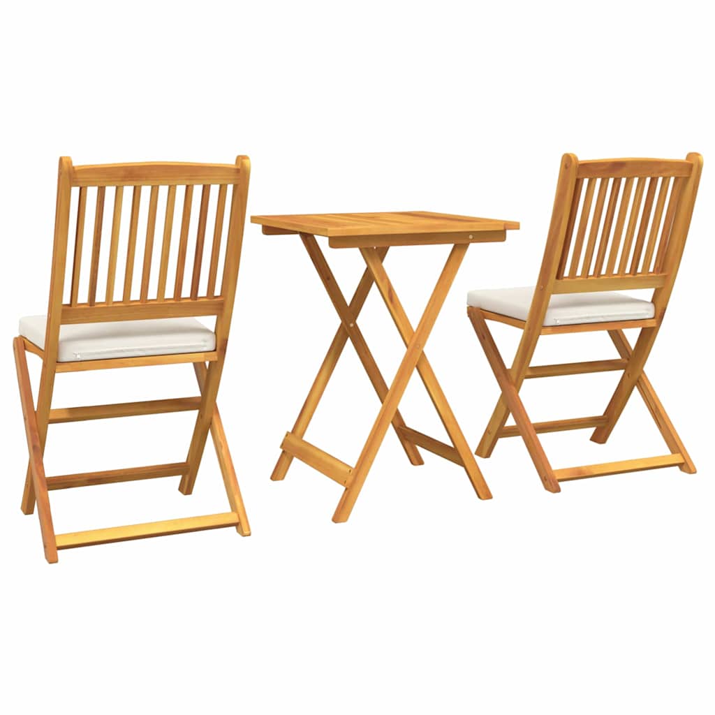 Tuin Bistro Set 3 pcs Bruin Massief Acaciahout is nu te koop bij PeponiXL, paradijselijk wonen!