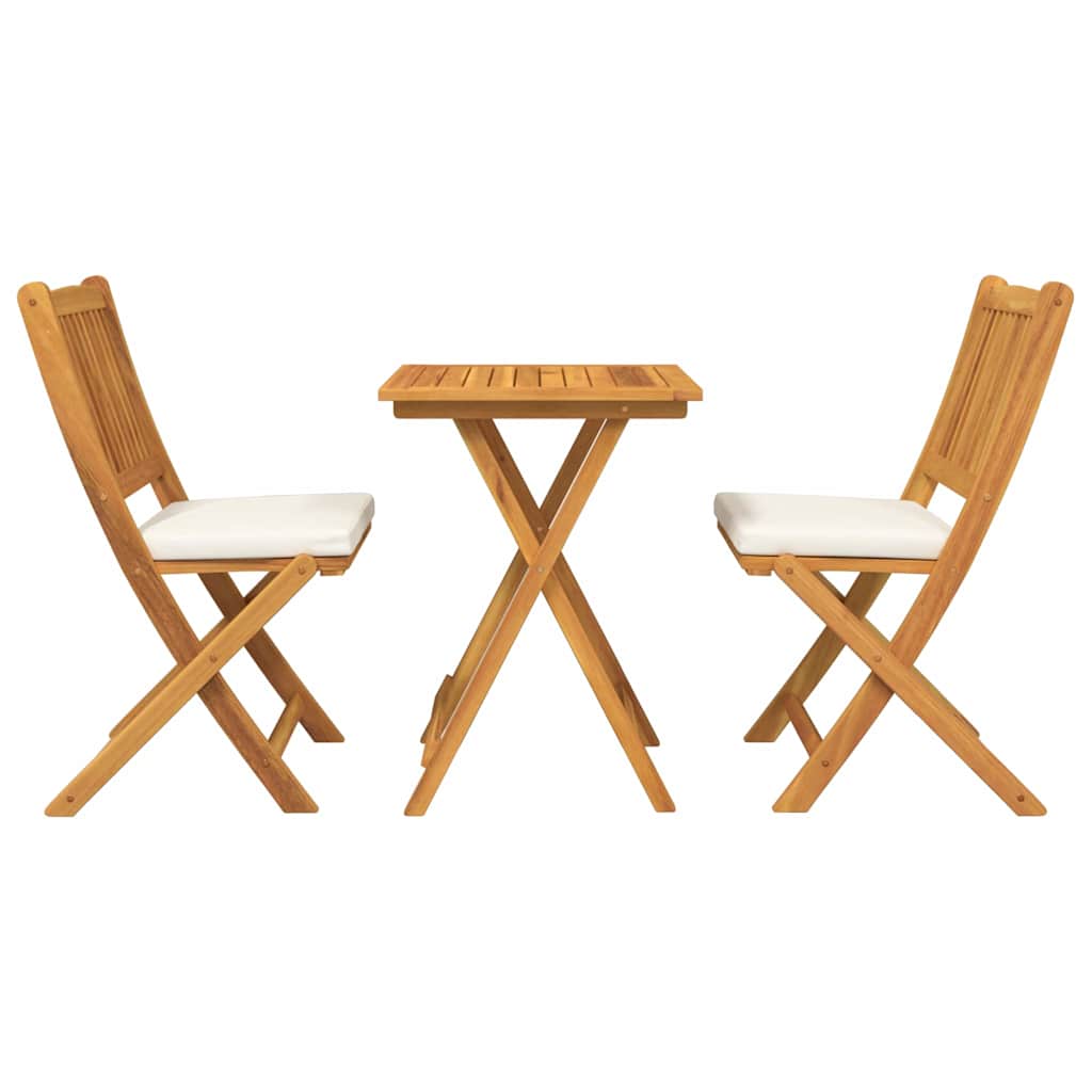 Tuin Bistro Set 3 pcs Bruin Massief Acaciahout is nu te koop bij PeponiXL, paradijselijk wonen!