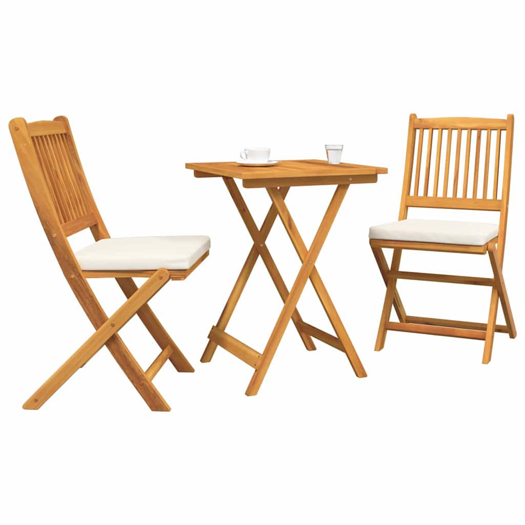 Tuin Bistro Set 3 pcs Bruin Massief Acaciahout is nu te koop bij PeponiXL, paradijselijk wonen!
