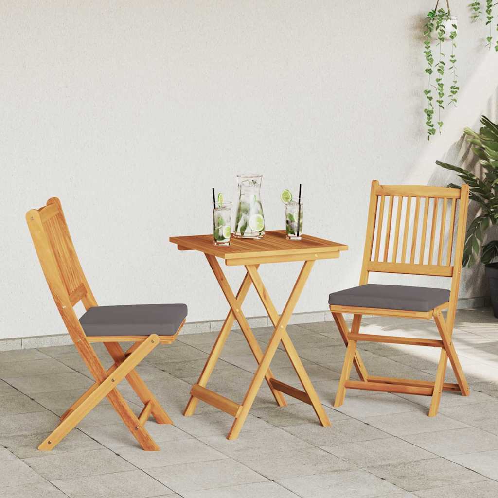 Tuin Bistro Set 3 pcs Bruin Massief Acaciahout is nu te koop bij PeponiXL, paradijselijk wonen!