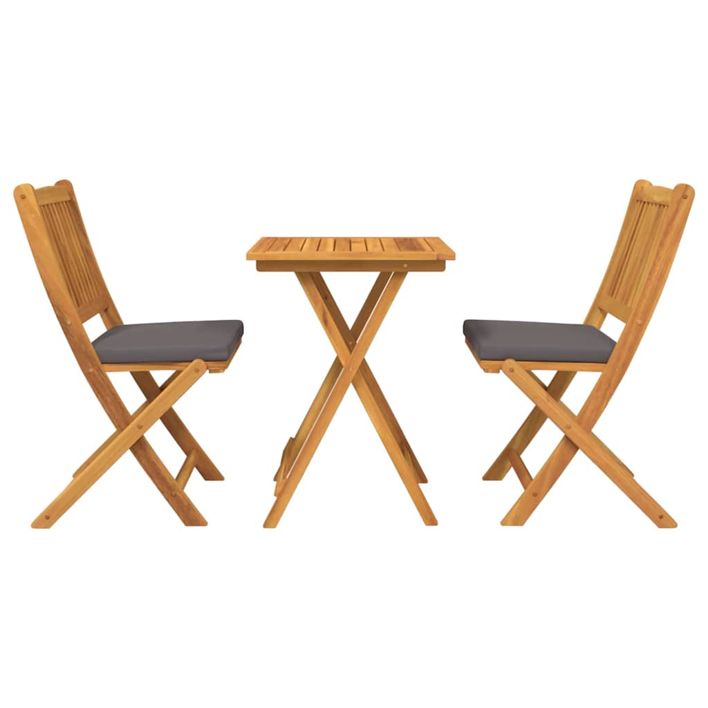 Tuin Bistro Set 3 pcs Bruin Massief Acaciahout is nu te koop bij PeponiXL, paradijselijk wonen!