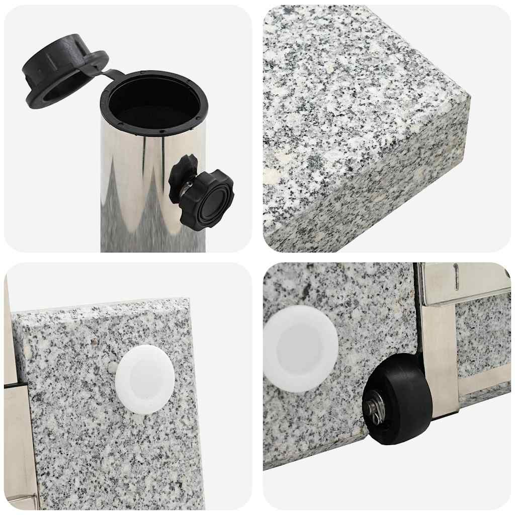 Parasolvoet Grijs 41 x 41 x 37 cm Graniet is nu te koop bij PeponiXL, paradijselijk wonen!