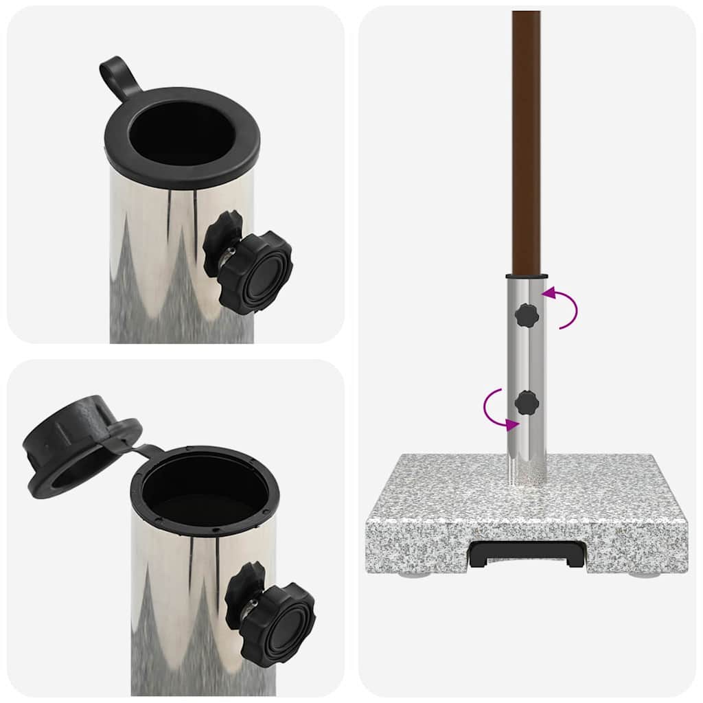 Parasolvoet Grijs 41 x 41 x 37 cm Graniet is nu te koop bij PeponiXL, paradijselijk wonen!