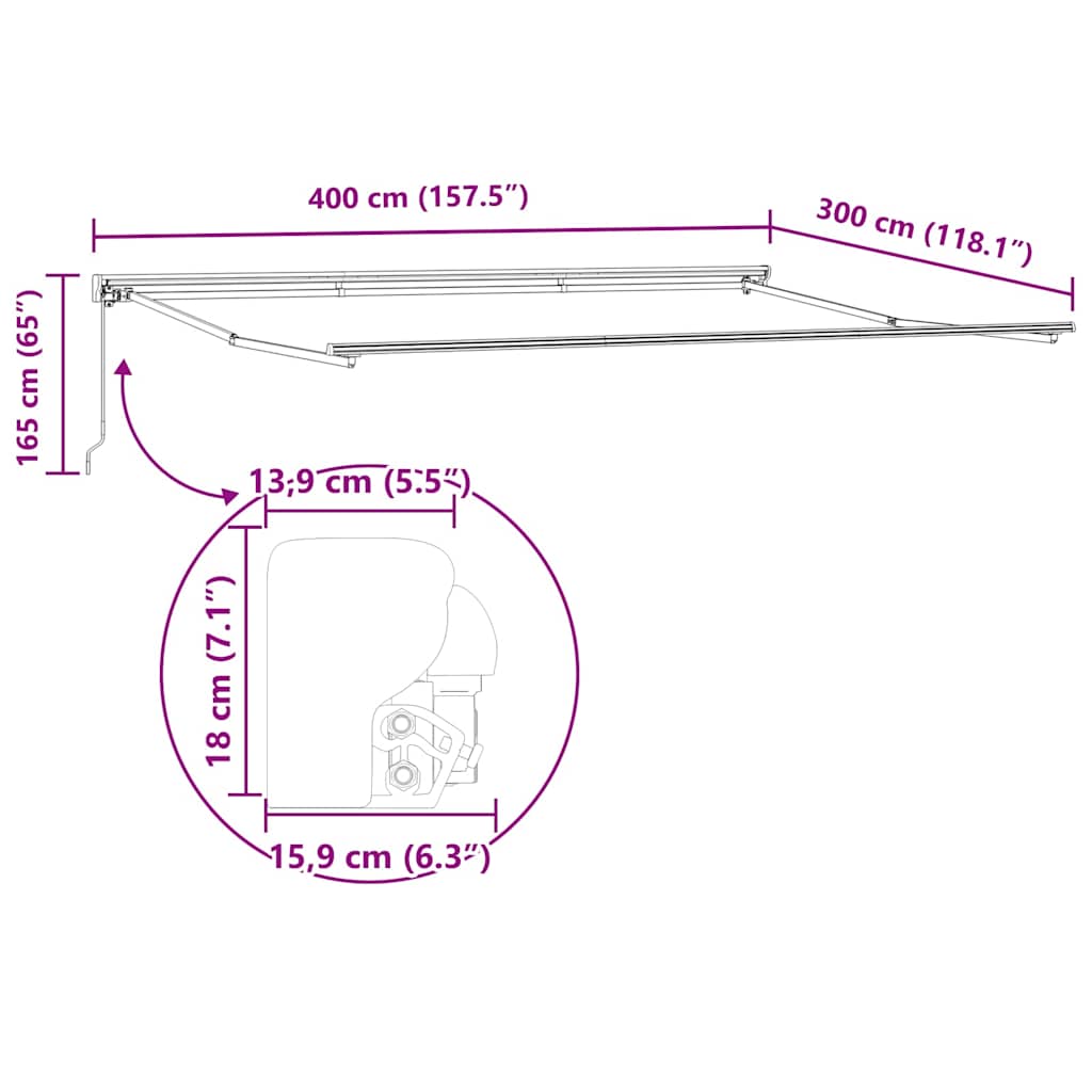 Zijde Frame Antraciet 4 × 3 m Gepoedercoat staal en aluminium is nu te koop bij PeponiXL, paradijselijk wonen!