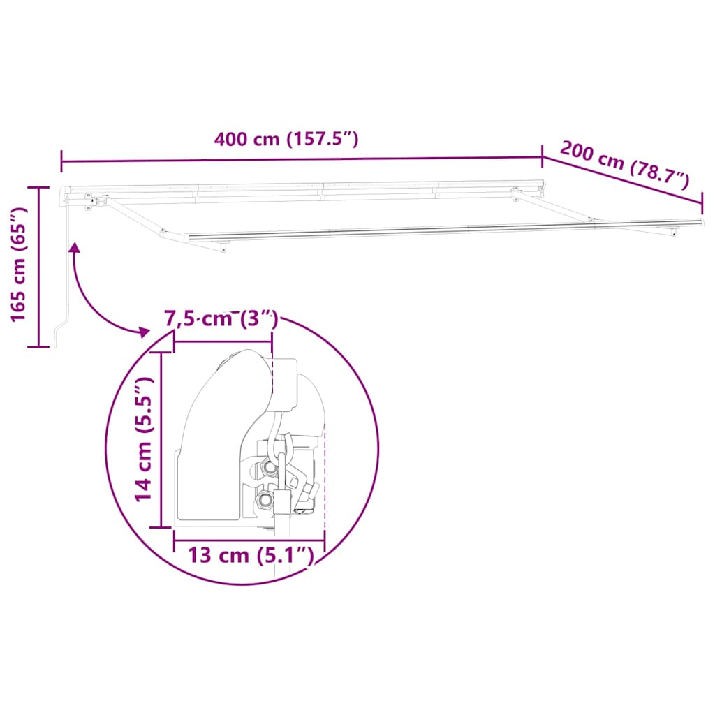 Zijde Frame Wit 4 x 2 m Metaal is nu te koop bij PeponiXL, paradijselijk wonen!