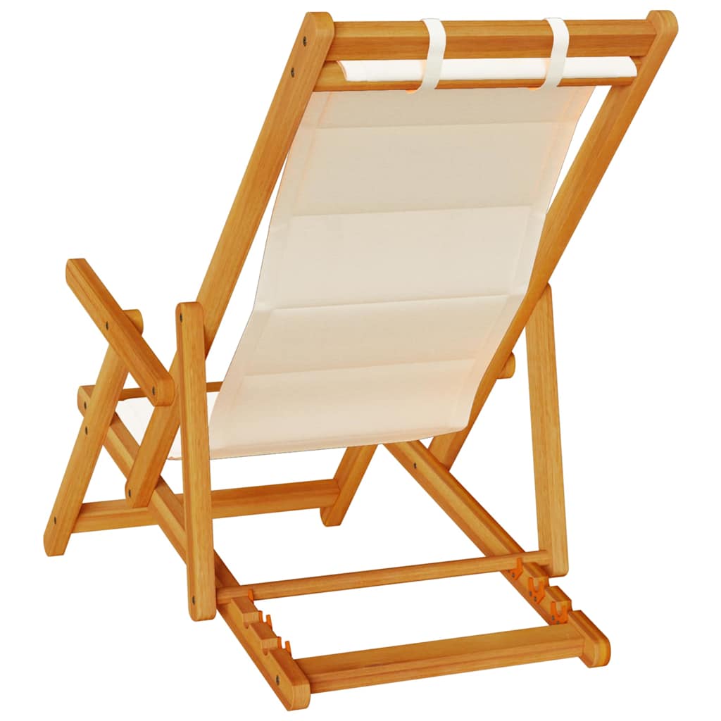 Strandstoel met kussen 2 pcs Bruin Massief Acaciahout is nu te koop bij PeponiXL, paradijselijk wonen!