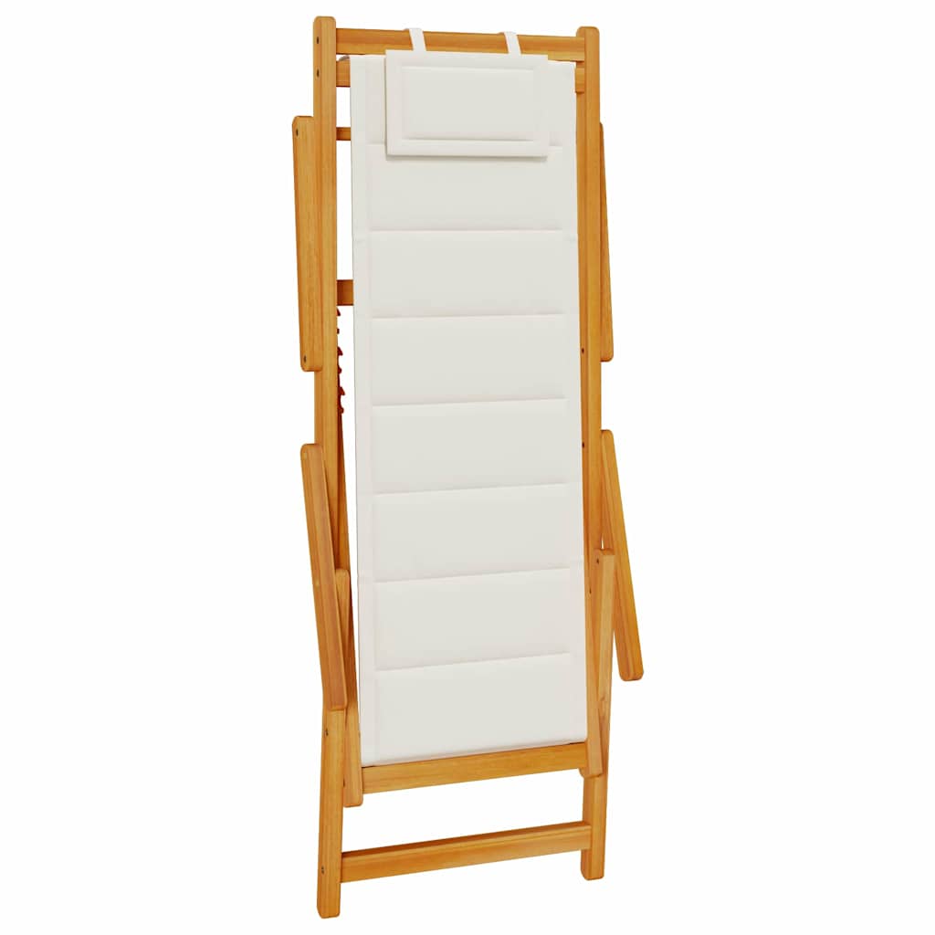 Strandstoel met kussen 2 pcs Bruin Massief Acaciahout is nu te koop bij PeponiXL, paradijselijk wonen!