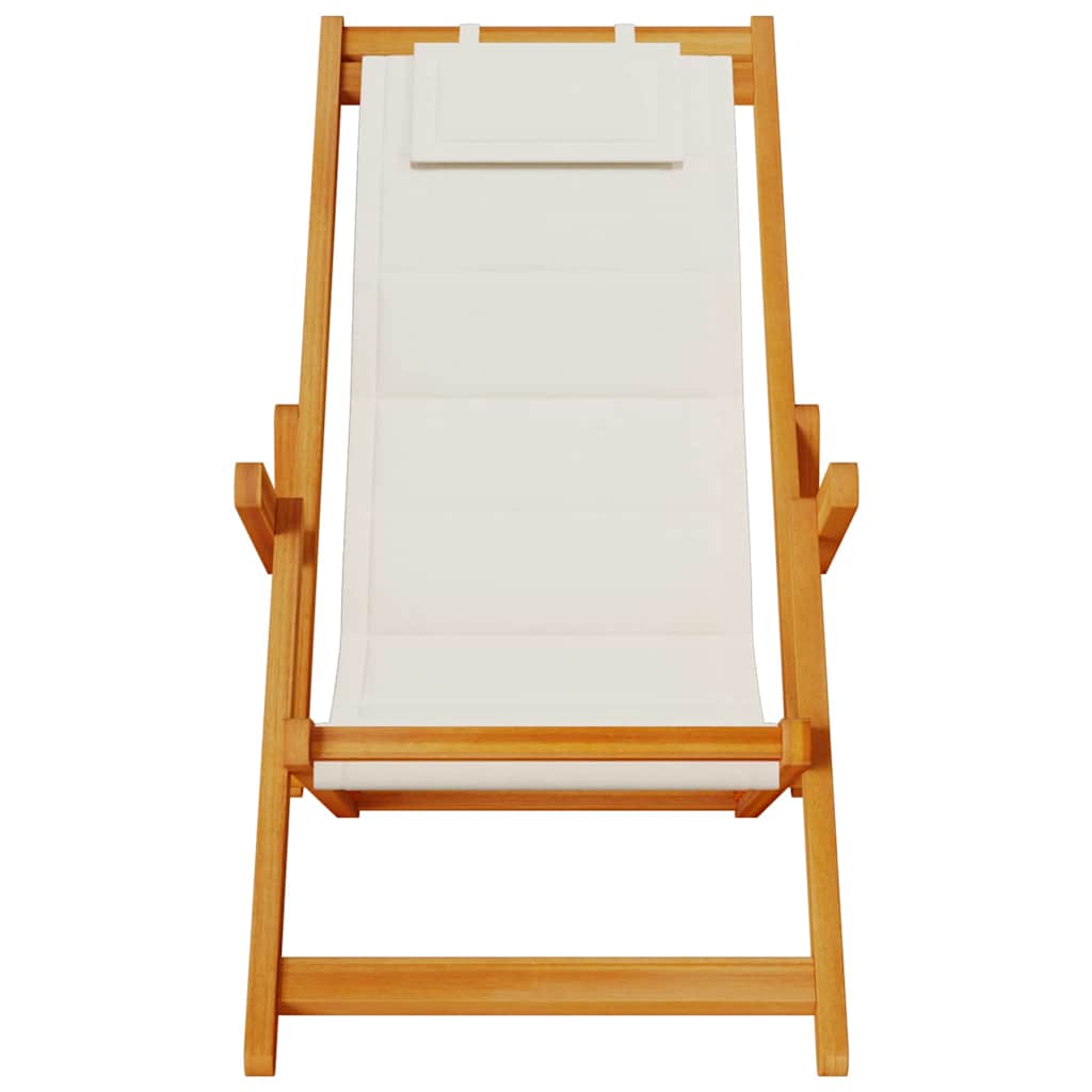 Strandstoel met kussen 2 pcs Bruin Massief Acaciahout is nu te koop bij PeponiXL, paradijselijk wonen!