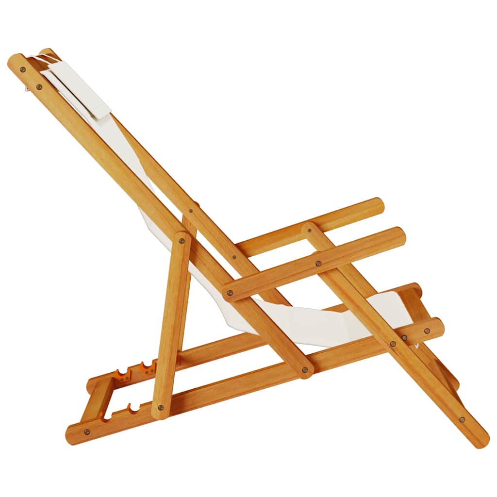 Strandstoel met kussen 2 pcs Bruin Massief Acaciahout is nu te koop bij PeponiXL, paradijselijk wonen!