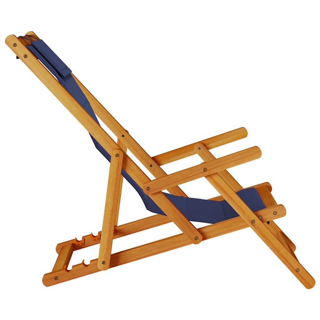 Strandstoel met kussen 2 pcs Bruin Massief Acaciahout is nu te koop bij PeponiXL, paradijselijk wonen!