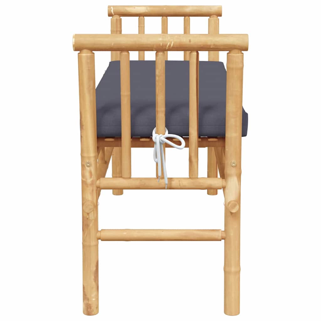 Tuinbank met kussen Bruin 110 x 38 x 65cm Bamboe is nu te koop bij PeponiXL, paradijselijk wonen!