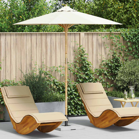 Tuinparasol Crème Wit Ø 217 x 230 cm Bamboe is nu te koop bij PeponiXL, paradijselijk wonen!