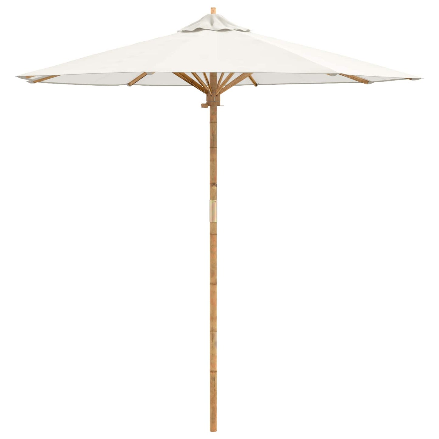 Tuinparasol Crème Wit Ø 217 x 230 cm Bamboe is nu te koop bij PeponiXL, paradijselijk wonen!