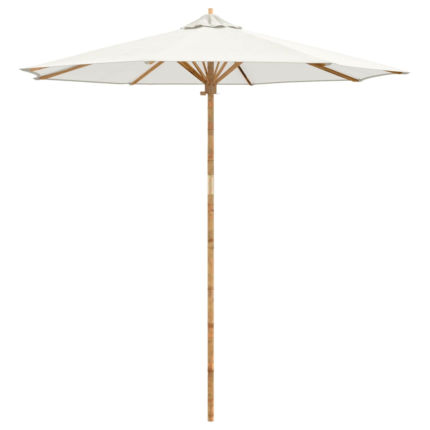Tuinparasol Crème Wit Ø 240 x 260 cm Bamboe is nu te koop bij PeponiXL, paradijselijk wonen!