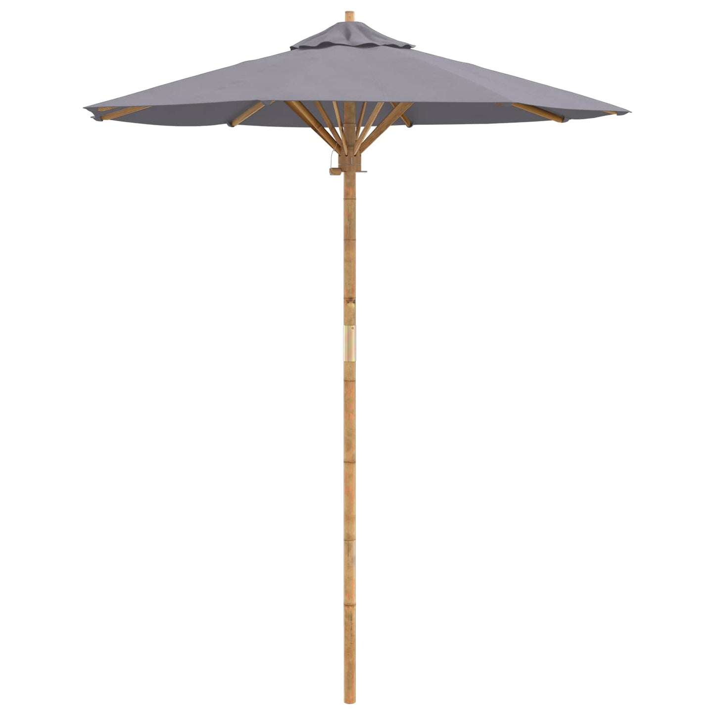 Tuinparasol Donkergrijs Ø 180 x 230 cm Bamboe is nu te koop bij PeponiXL, paradijselijk wonen!