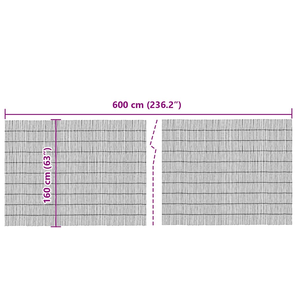 Riet Omheining Naturel 600 x 160 cm Riet is nu te koop bij PeponiXL, paradijselijk wonen!