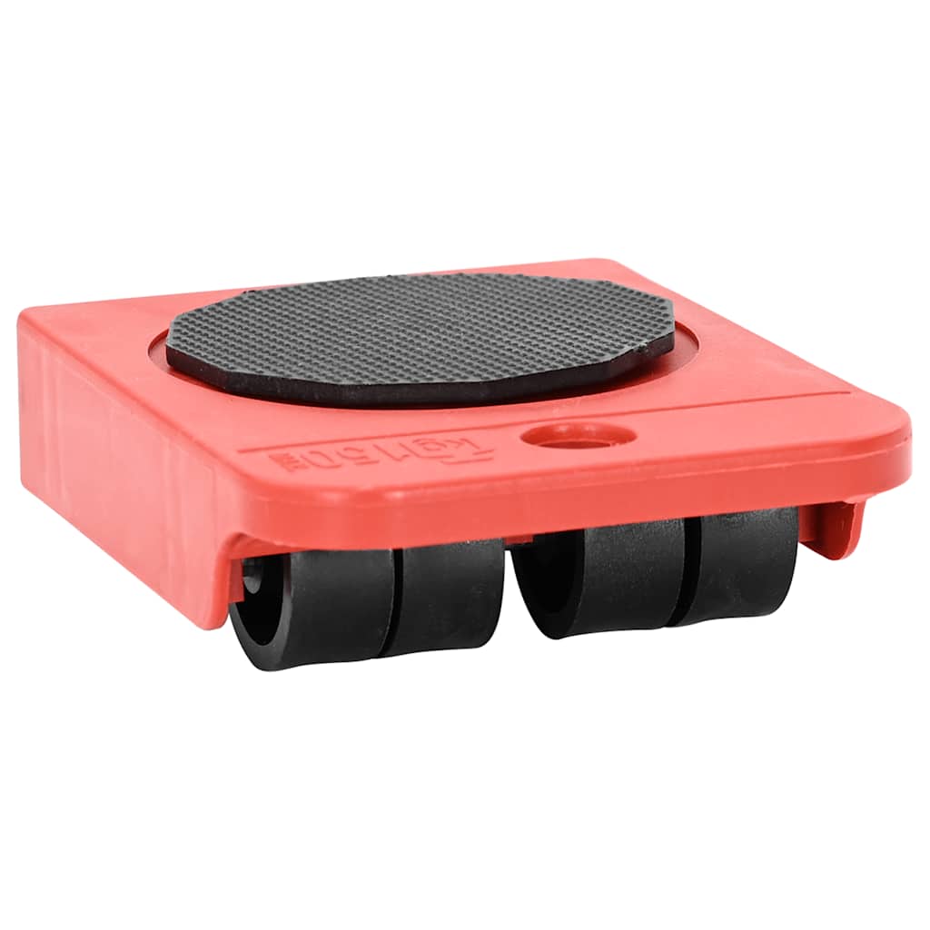 Meubelrollers 8 stuks met lifters 9,8x7,5x3 cm 150 kg rood is nu te koop bij PeponiXL, paradijselijk wonen!