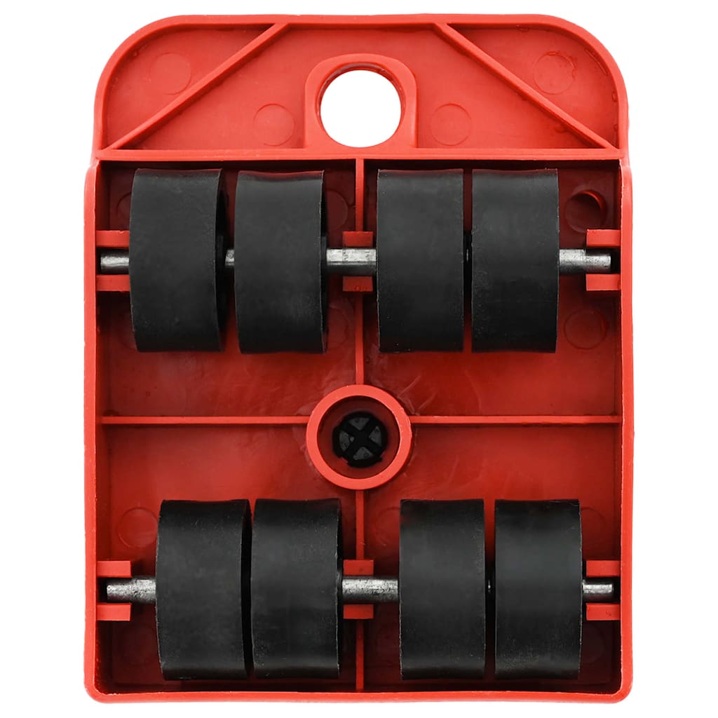 Meubelrollers 8 stuks met lifters 9,8x7,5x3 cm 150 kg rood is nu te koop bij PeponiXL, paradijselijk wonen!