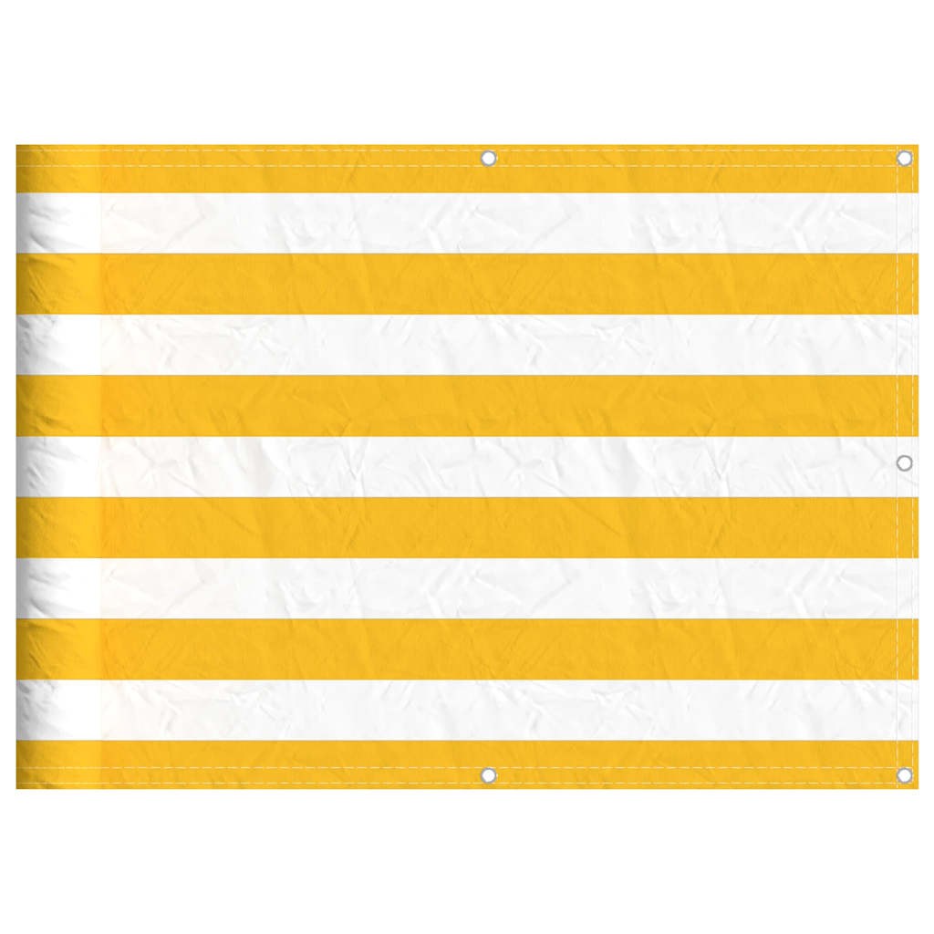 Balkonscherm Geel en Wit Gestreept 75x700 cm is nu te koop bij PeponiXL, paradijselijk wonen!