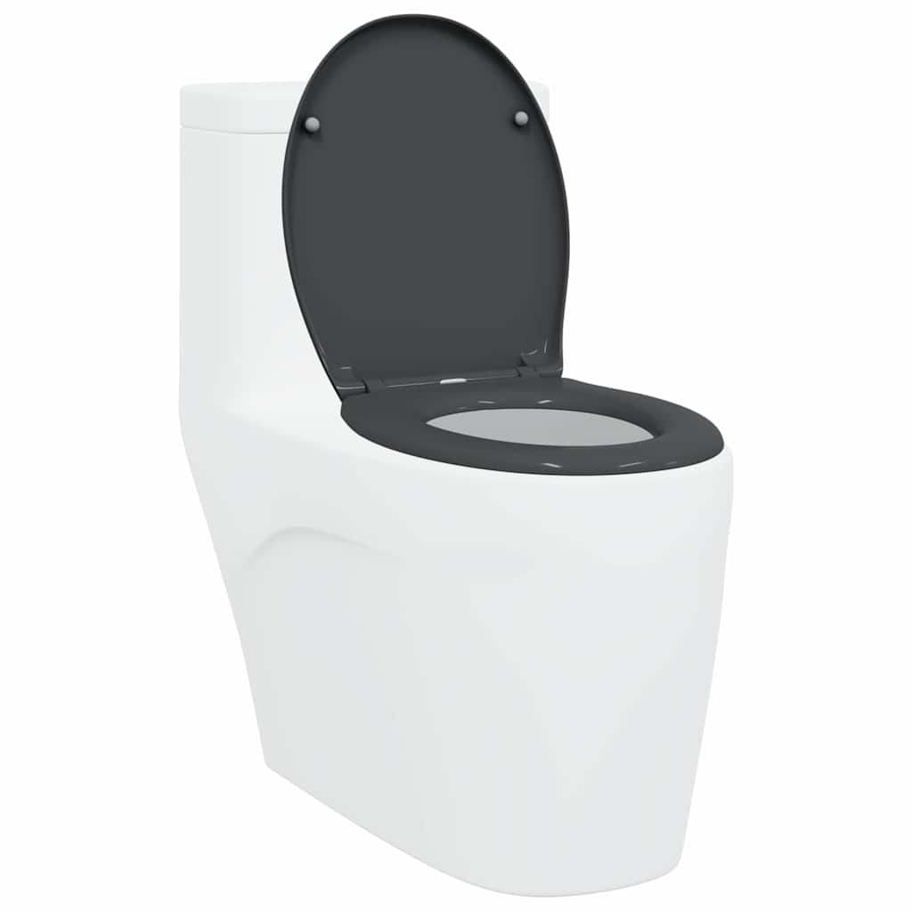 Snelle Ontgrendel Toiletzitting Antraciet 44.8 x 37.3 x 4.2 cm is nu te koop bij PeponiXL, paradijselijk wonen!