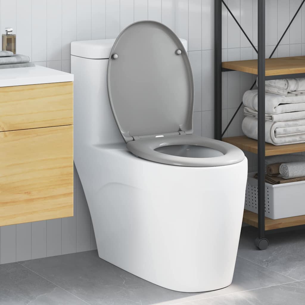 Toiletzitting Grijs 47 x 37 x 4 cm Duroplast is nu te koop bij PeponiXL, paradijselijk wonen!