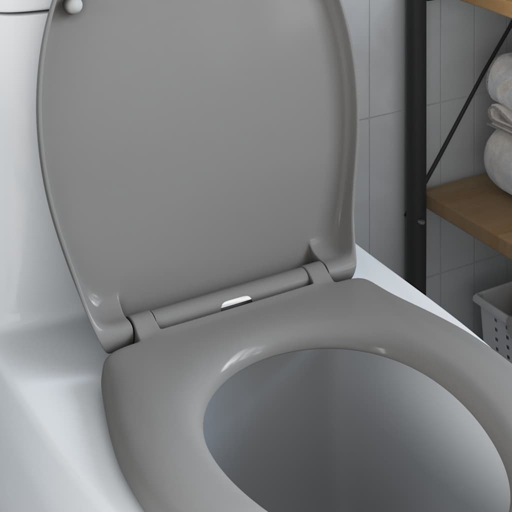 Toiletzitting Grijs 47 x 37 x 4 cm Duroplast is nu te koop bij PeponiXL, paradijselijk wonen!