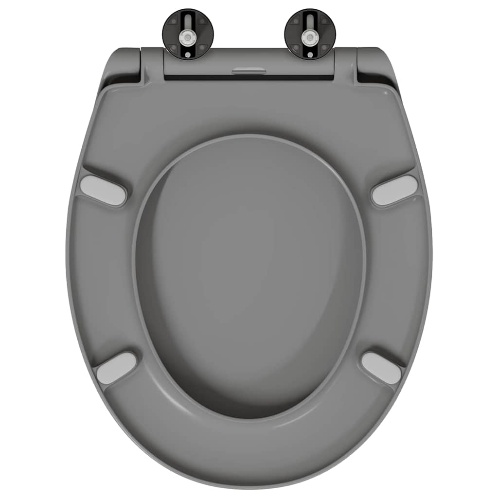 Toiletzitting Grijs 47 x 37 x 4 cm Duroplast is nu te koop bij PeponiXL, paradijselijk wonen!