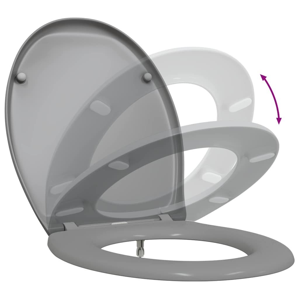 Toiletzitting Grijs 47 x 37 x 4 cm Duroplast is nu te koop bij PeponiXL, paradijselijk wonen!