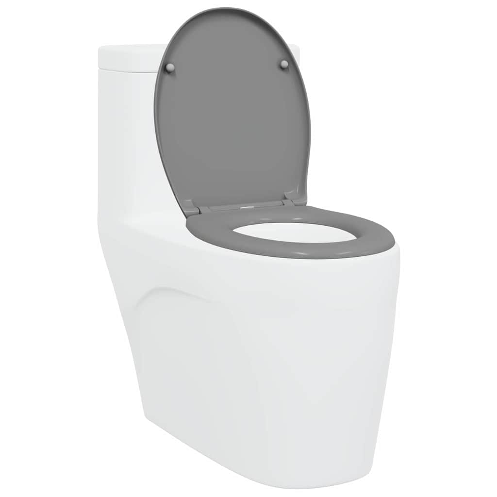 Toiletzitting Grijs 47 x 37 x 4 cm Duroplast is nu te koop bij PeponiXL, paradijselijk wonen!