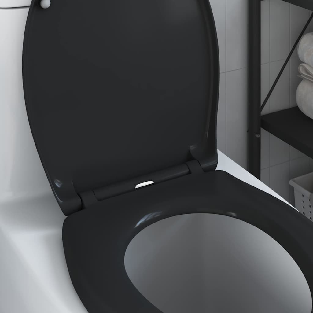 Toiletzitting Zwart 47 x 37 x 4 cm Duroplast is nu te koop bij PeponiXL, paradijselijk wonen!