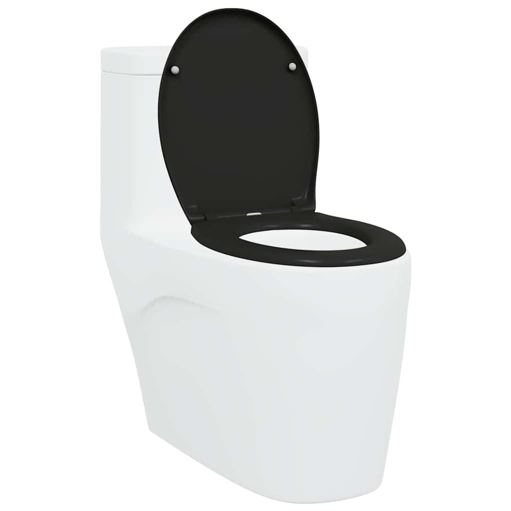 Toiletzitting Zwart 47 x 37 x 4 cm Duroplast is nu te koop bij PeponiXL, paradijselijk wonen!