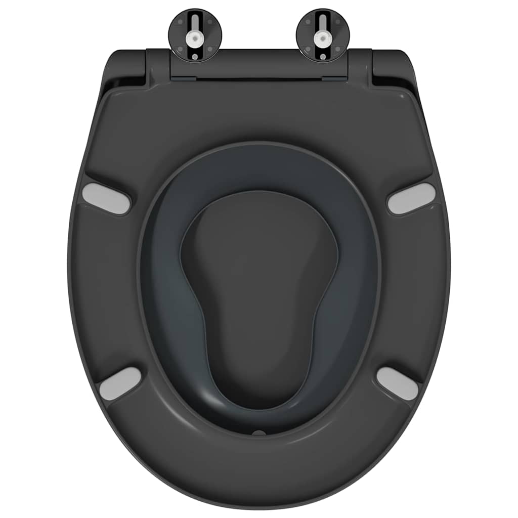 Snelle Ontgrendel Toiletzitting Antraciet 44.5 x 37.3 x 4.3 cm is nu te koop bij PeponiXL, paradijselijk wonen!