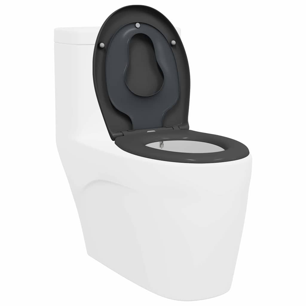 Snelle Ontgrendel Toiletzitting Antraciet 44.5 x 37.3 x 4.3 cm is nu te koop bij PeponiXL, paradijselijk wonen!