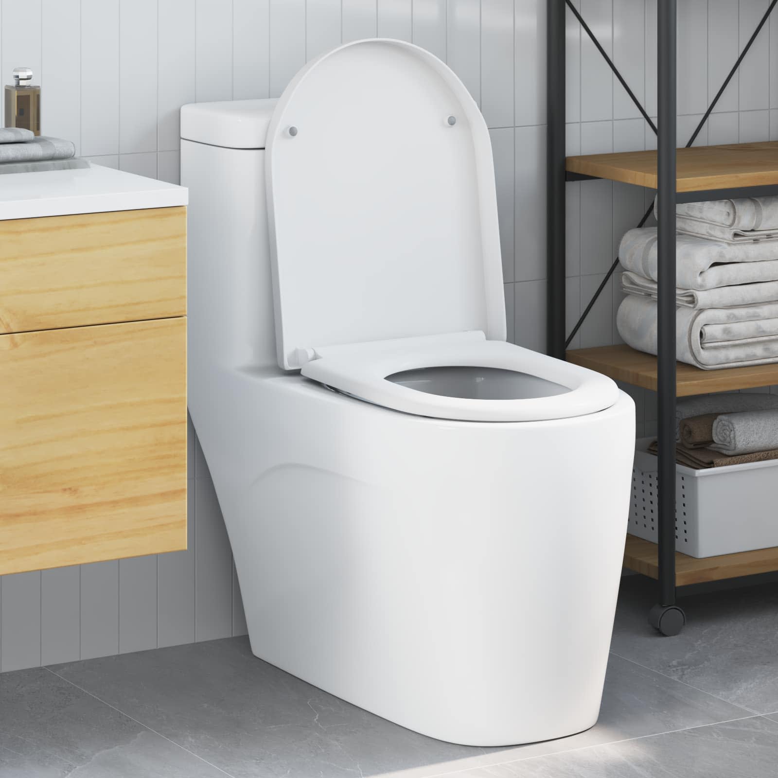 Toiletzitting Wit 49 x 36 x 4 cm Duroplast is nu te koop bij PeponiXL, paradijselijk wonen!