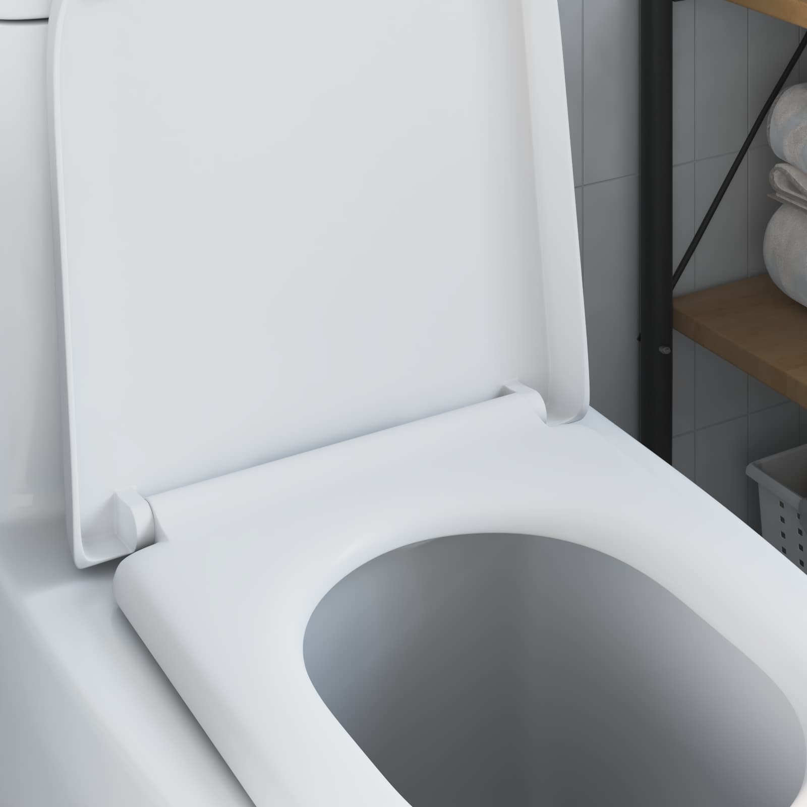 Toiletzitting Wit 49 x 36 x 4 cm Duroplast is nu te koop bij PeponiXL, paradijselijk wonen!