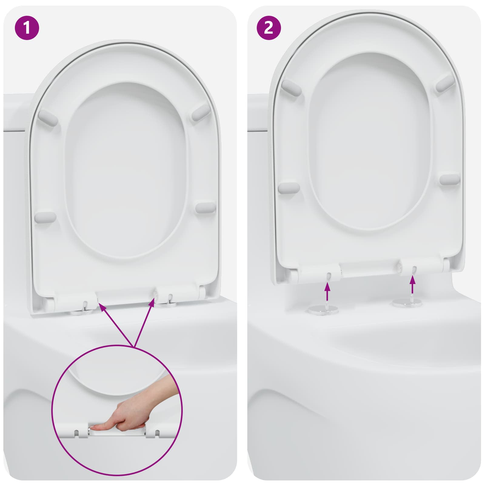 Toiletzitting Wit 49 x 36 x 4 cm Duroplast is nu te koop bij PeponiXL, paradijselijk wonen!